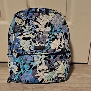 Vera Bradley Floral Backpack - Blue and Black